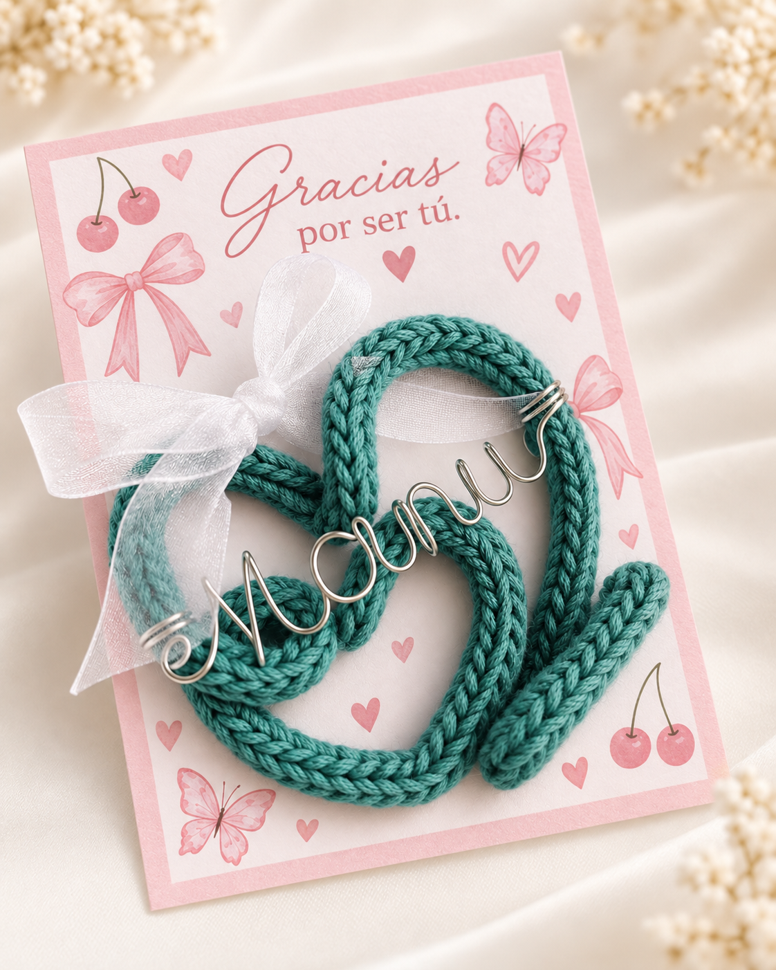 Imán de corazón con nombre
